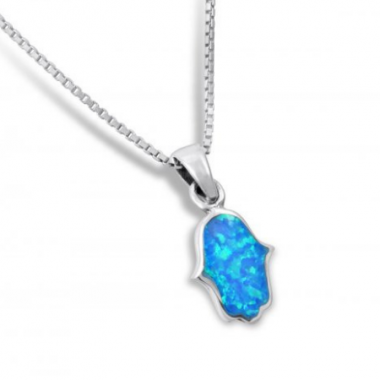 Pendentif NOIR AMULETTE HAMSA CHEMA ISRAËL Collier